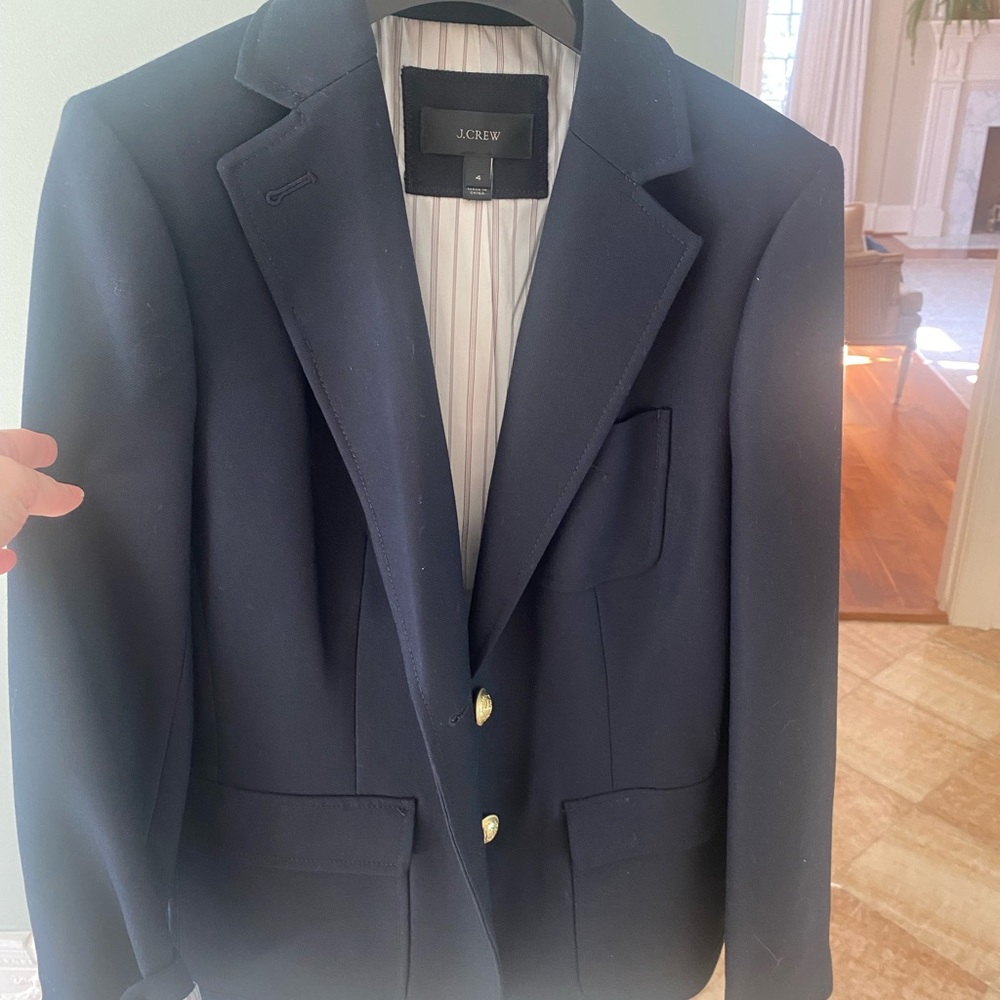 Navy j crew blazer size 4